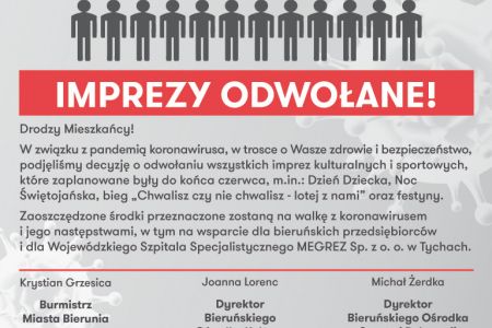 Imprezy odwołane!